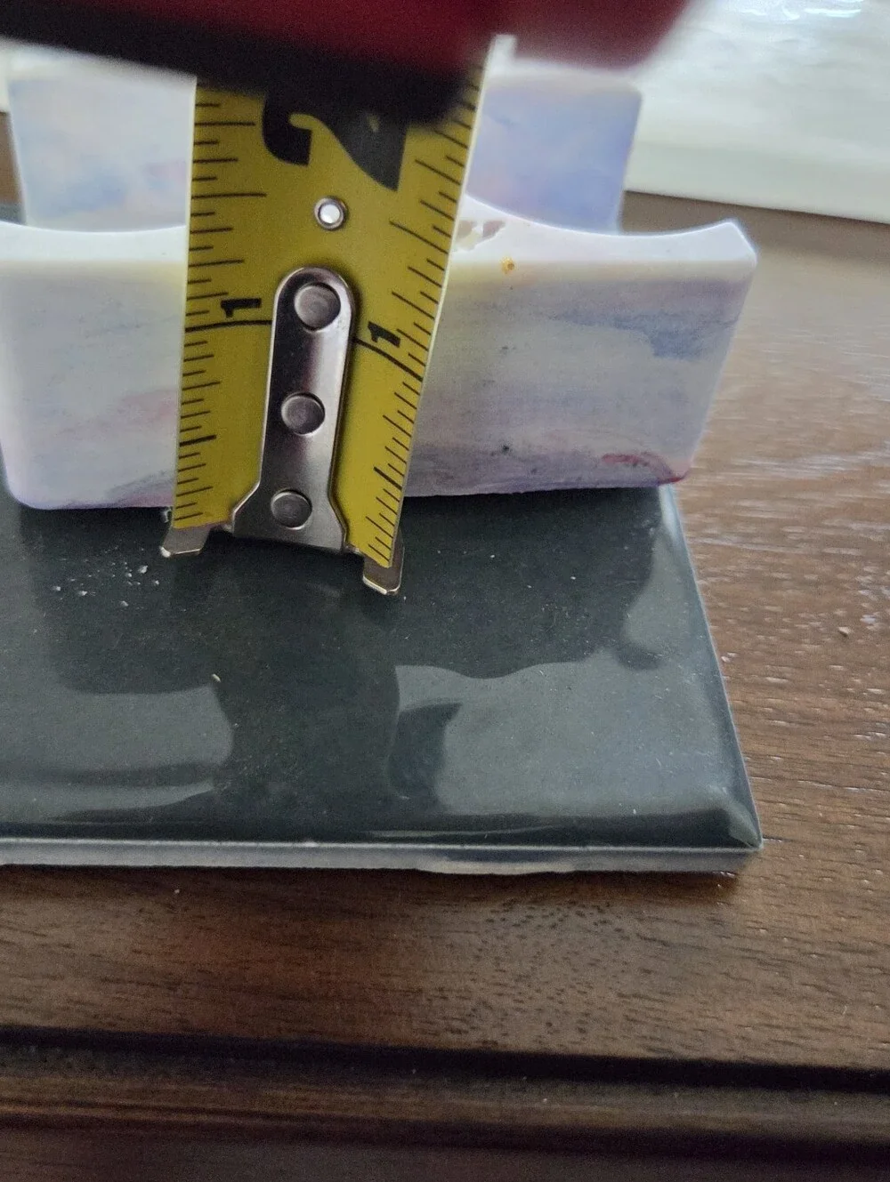 Handcrafted Eco Resin Marbeloux Shabbat Candle Holder. Pastel Watercolor